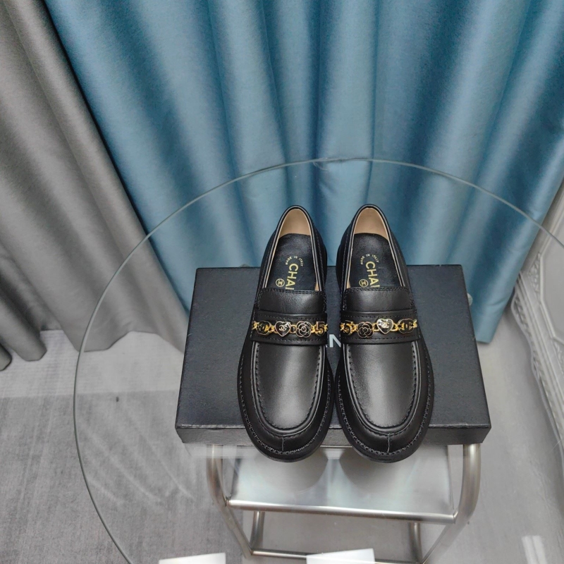 Ch*el leather shoes